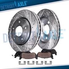 4pc Front Drilled Brake Rotors Ceramic Pads Kit for 2011-2015 Chevy Sonic Cruze