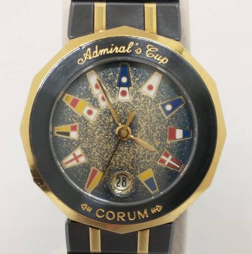 CORUM 39 610 31 Admiral's Cup Quarzpistole blau Damen gebraucht Uhr nur Analog Gehäuse - Bild 1 von 9