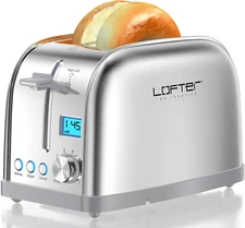2 Slicer Toaster with Bagel Function, Stainless Steel