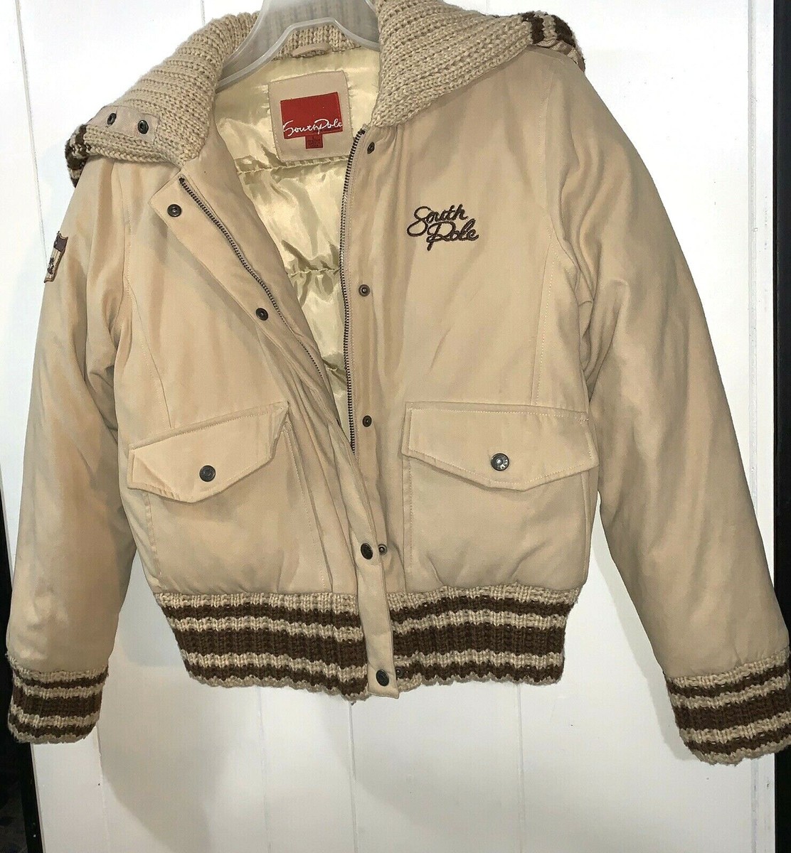 ジュニア South Pole Jr. Collection Down Feather Bomber Jacket Large Beige