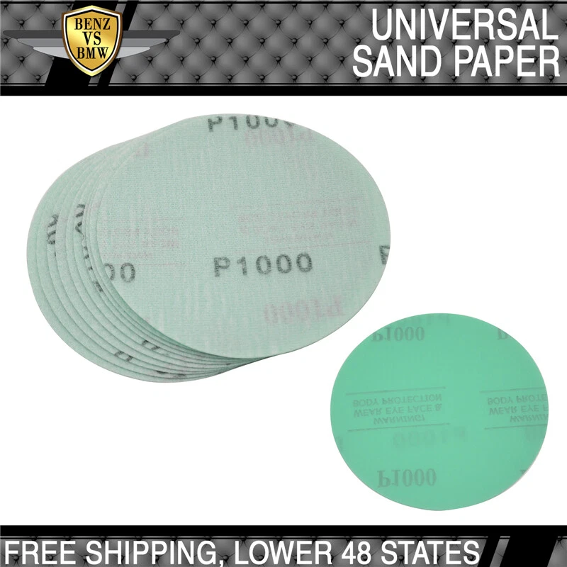 x10 Pcs Wet Dry Green Sanding Paper Collision Repair Sand Disc 1000 Grit 5 Inch - Image 2 of 4
