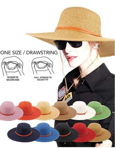 Outdoor Summer Chin Strap Navy Sun Hat 