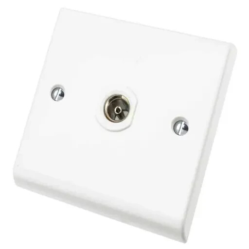 Deta 1 Gang Coaxial Isolated Socket White