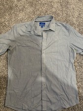 apt 9 dress shirt mens long sleeve size large gray