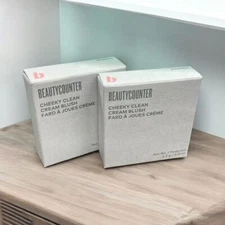 NEW Beautycounter Cheeky Clean Cream Blush ROSEBUD 0.15oz Makeup LOT OF 2 USA