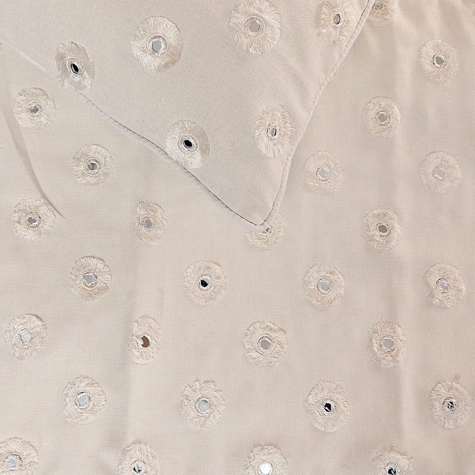 Декоративная королева кровать бегун белый, зеркало вышивка хлопок - зеркало любитель - Изображение 3 из 3