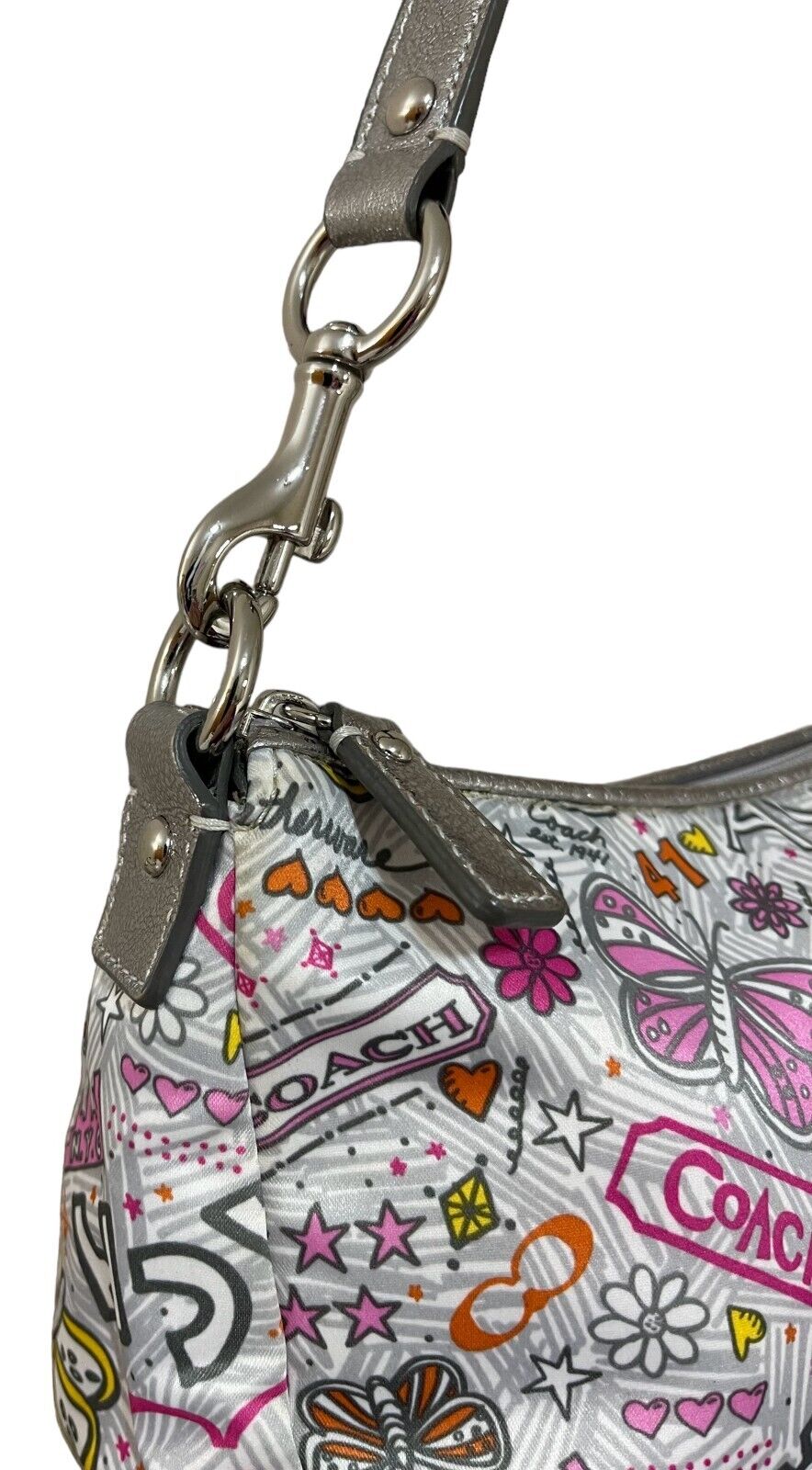 Coach Poppy Butterfly Graffiti Handbag - image 5