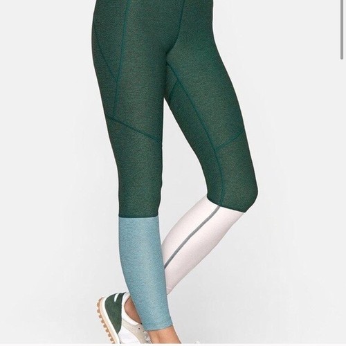 Outdoor Voices Green Dipped Leggings 