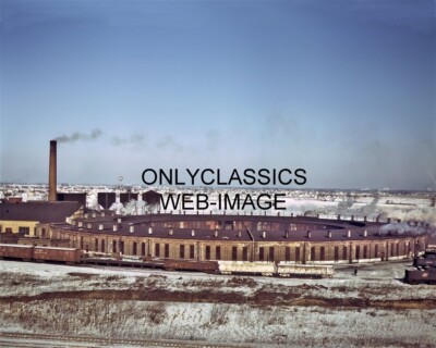 1942 CHICAGO NORTHWESTERN RAILROAD ZUG ROUNDHOUSE FOTO PROVISO YARDS CHICAGO