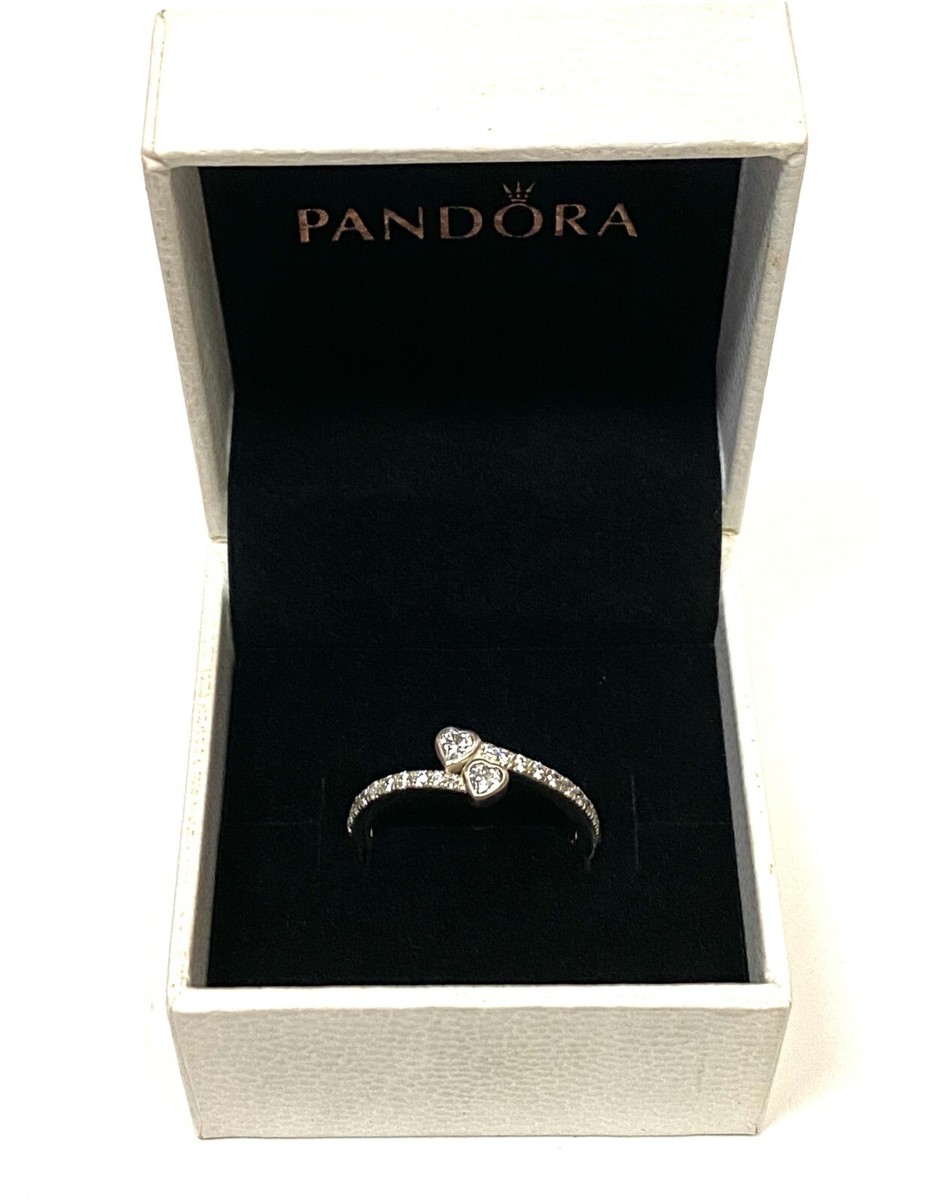 Genuine Pandora P2 S925 ALE 58 Silver Cubic Zirconia Two