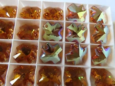 1 Swarovski Cross Pendant 20mm Topaz AB. #6866