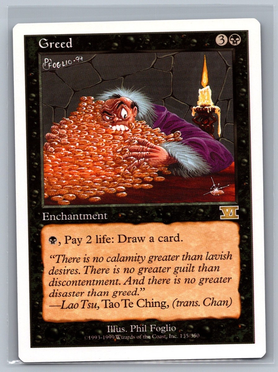 Magic The Gathering 6th Edition Greed #135/350 MTG TCG CCG Sixth