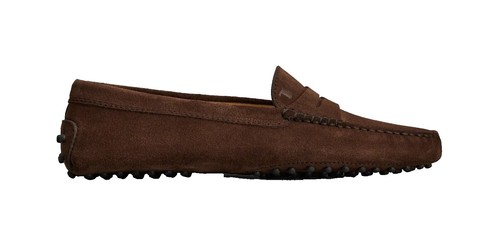 TODS Brown Leather Penny Loafers Quinn Driver Moccasins  display picture 1