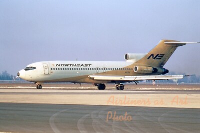Northeast Airlines Boeing 727-95 N1638 in the late 1960s 8''x12'' Color Print
