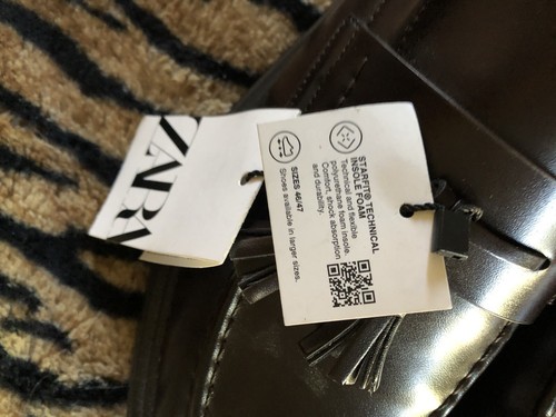 Mocassino Zara Z2 nero con nappa taglia 9 NUOVO con etichette nuovo con etichette - Foto 6 di 8