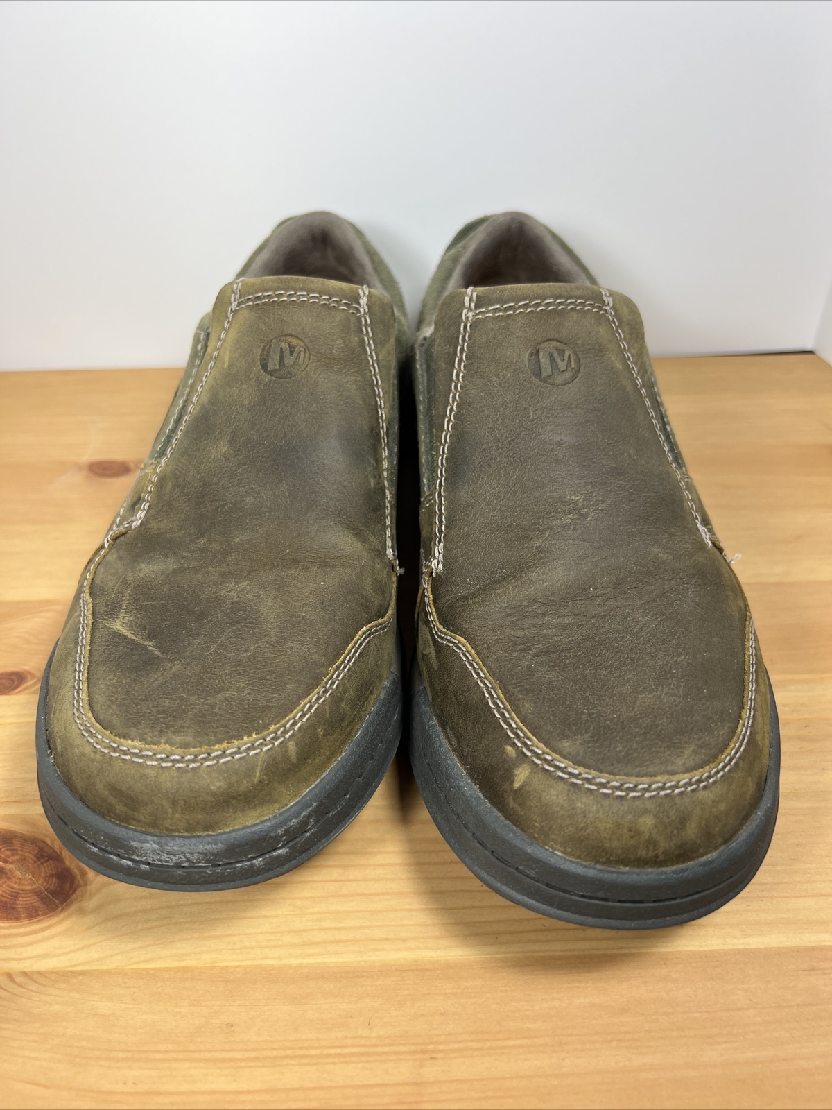 Mocassino uomo Merrell Dusty Olive Berner casual scamosciato mocassino taglia 8