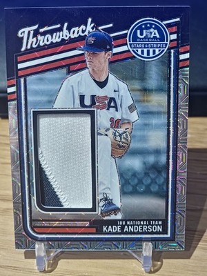 2026 Stars & Stripes Prizm KADE ANDERSON Throwback Game-Used Patch Mojo /25