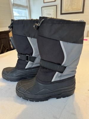 L.L Bean Youth Black/Gray Rugged Snow Boots Youth Size  3, Womens 5 