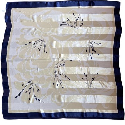 L Atelier de Soierie Lyon Pure Silk Scarf, Square Scarf Vintage France