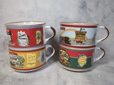 Tabasco Brand Oyster Bowl Cup Louisiana Gumbo Bowls Jambalaya Soup Set of 4