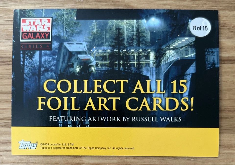 TOPPS STAR WARS GALAXY 4 SILVER FOIL CARD 8/15 ANAKIN SKYWALKER - Mint Card! - Image 3 of 3