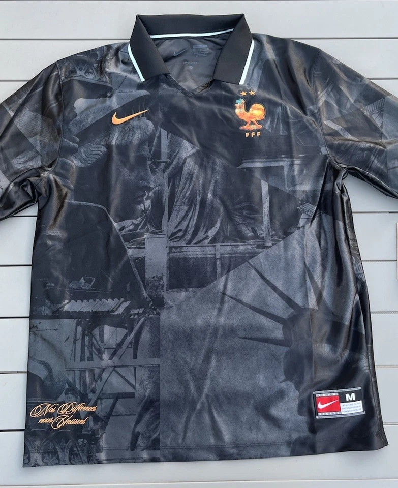Nike Maillot France FFF Anthracite Noir Homme M manches courtes - Photo 1/4
