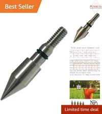 100 Grain Steel Arrow Points 12 Pack Target Practice with Pedestals for Targe...