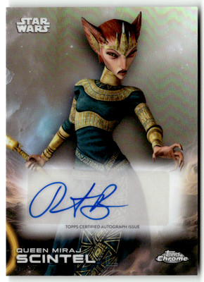 Topps 2025 Star Wars Chrome No. A-RAB Rajia Baroudi as Queen Miraj Scintel Auto