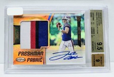 2018 Certified Freshman Fabric Josh Allen 3 Color Patch Auto RC #D /99 BGS 9.5