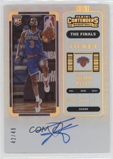 2022 Panini Contenders Rookie The Finals Ticket 42/49 Trevor Keels #113 Auto 8d9