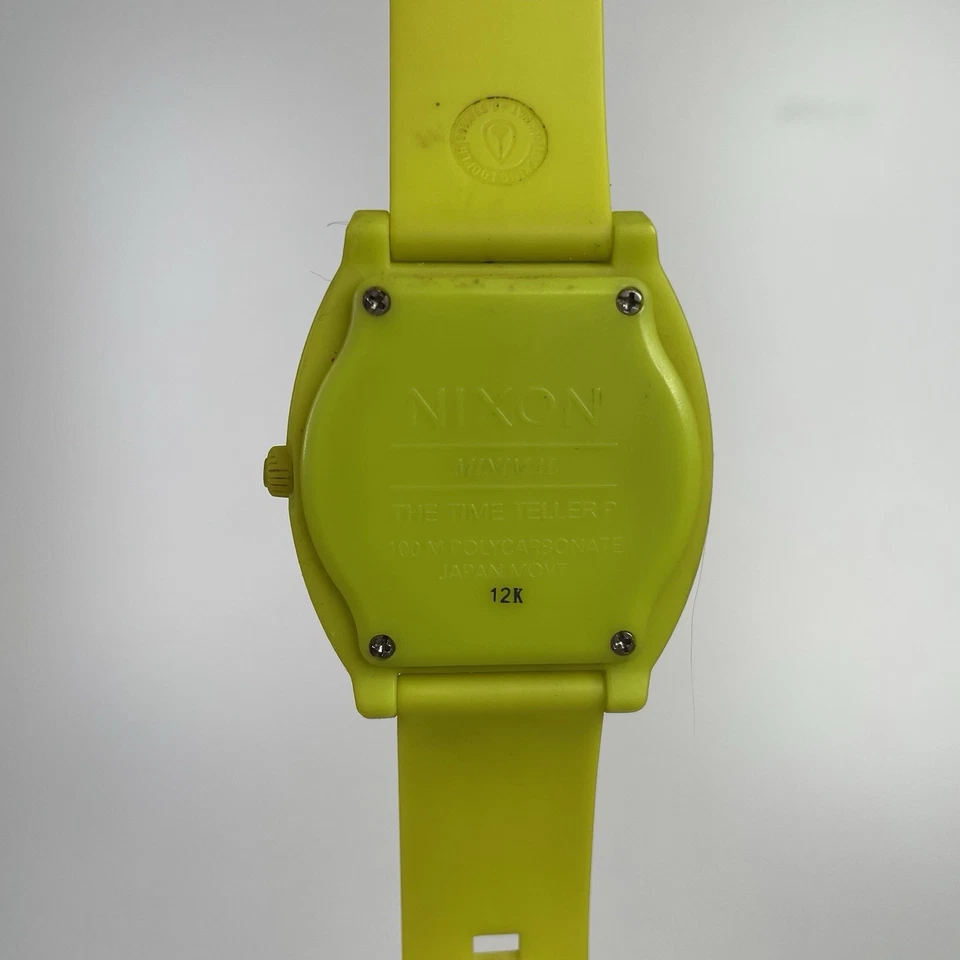 NIXON MINIMAL "THE TIME TELLER P" 10F WATCH Yellow Dial New Battery - Image 4 of 4