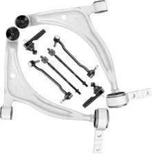 8pcs Front Lower Control Arms w/Ball Joint + Sway Bars + Tie Rods w/Rack Boots