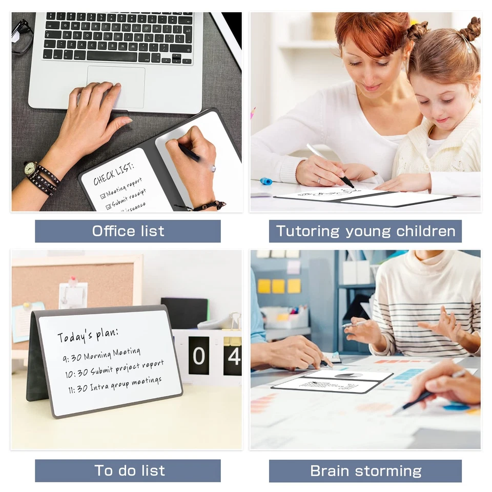 Mini Whiteboard A5 Abwischbares Memoboard Tragbares Whiteboards mit 3 Farbsti... - Bild 2 von 4