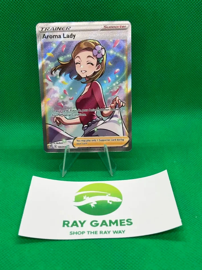 Pokémon TCG Aroma Lady 199/203 Evolving Skies Holo Full Art NM