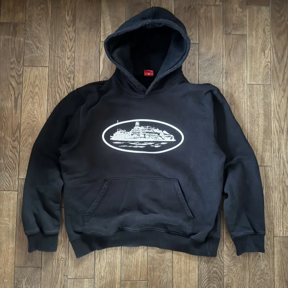 Corteiz CRTZ Alcatraz Hoodie 2024 Size L Black Excellent Condition