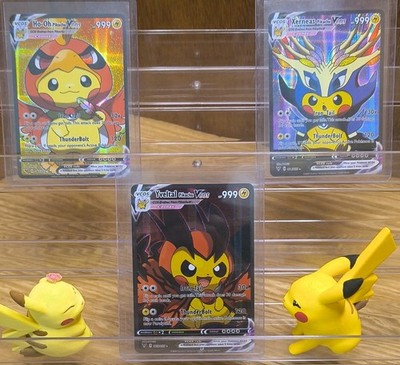 Pikachu Cosplay - Ho-Oh, Yveltal & Xerneas - Holo 3 Card Set - VCOS Cosmax - NM