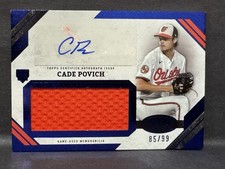 2025 Topps Tier One Cade Povich Rookie Jumbo Patch Auto Blue /99