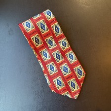 Robert Talbott Best of Class Nordstrom Silk Tie Geometric Red Made in USA