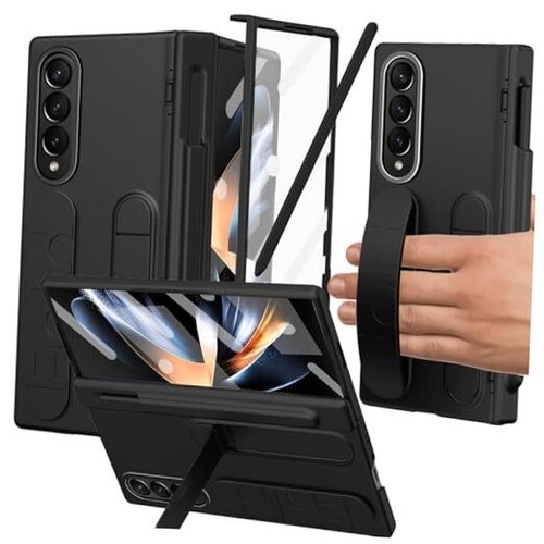 for Samsung Galaxy Z Fold 3 Case with S Pen Holder & Slim Stylus, Fold3 Black - 第 1/7 張圖片