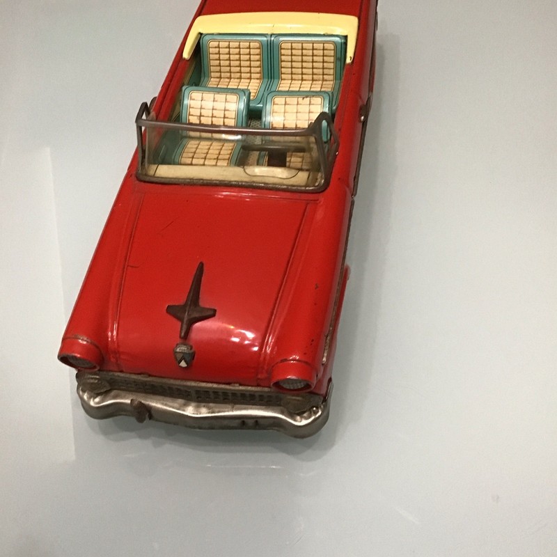 BANDAI 1950’s  1955 /56 FORD FAIRLANE convertible  CAR TIN FRICTION TOY JAPAN