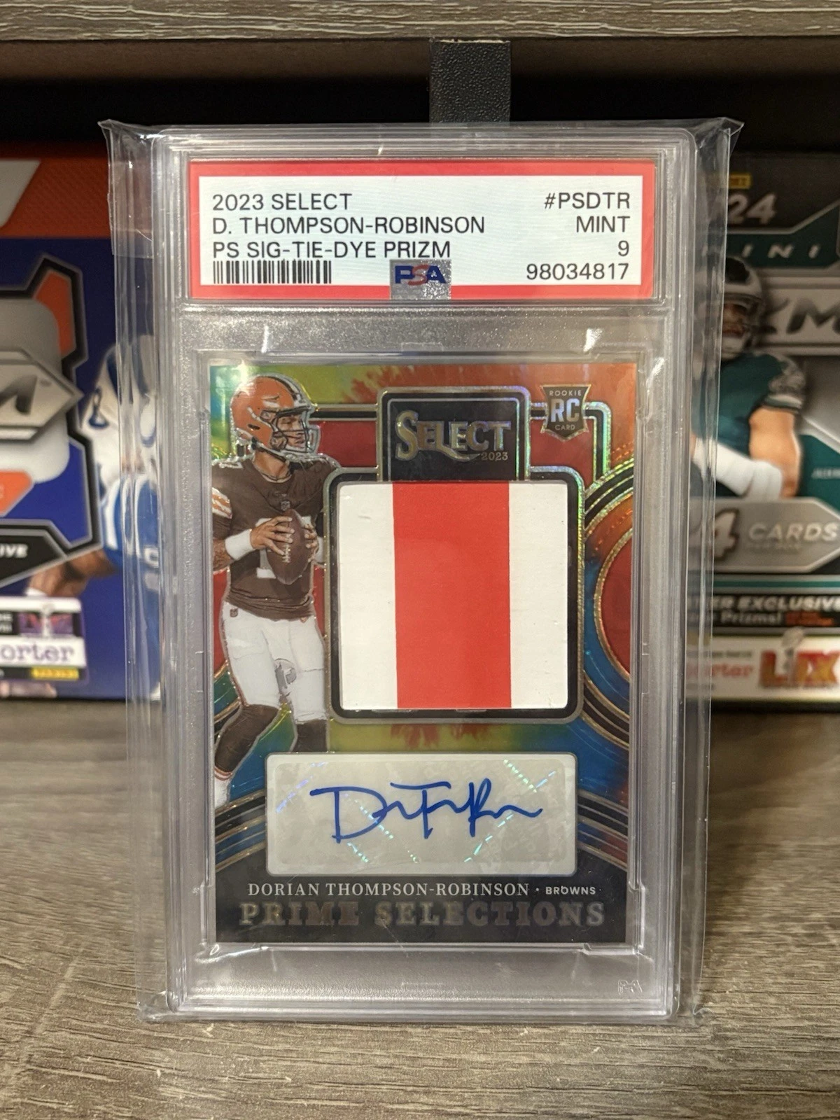 Dorian Thompson-Robinson Panini Select Prime Selections Signatures #PSDTR Tie-Dye Prizm