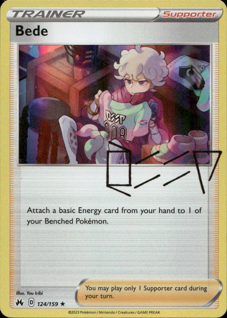 Bede Crown Zenith 124/159 Pokemon Near Mint