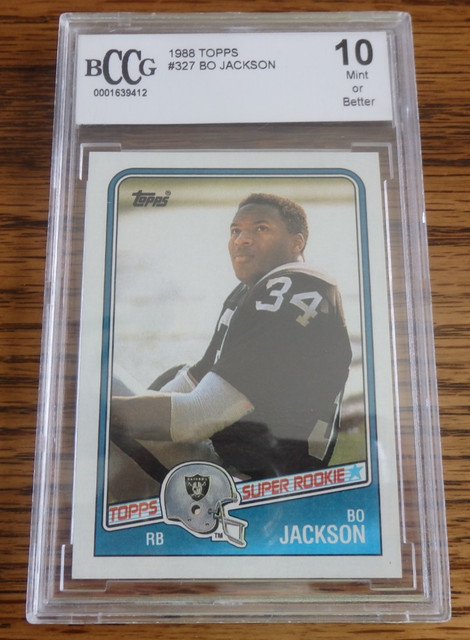 1988 Topps Bo Jackson Rookie Bccg 10 Beckett RC Raiders