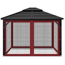 Gazebo Mosquito Netting Outdoor Universal Gazebo Canopy 4-Panels Screen Sidew...