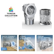 Magnetic Dryer Vent Coupling Airtight Seal Dryer Vent Connector Kit Easy to C...