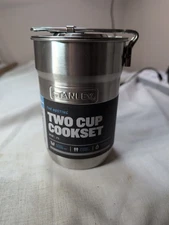 Stanley Stainless Steel Camp Two Cup Cookset 4 Piece Nesting Set Outdoors Camp