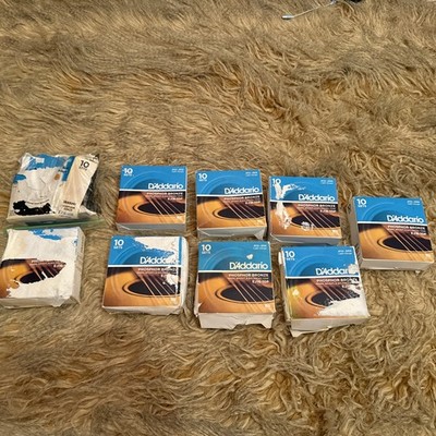 10 Pack EJ16 D'Addario EJ16-10P Guitar Strings Phosphor Bronze Lot Of 9 (90)