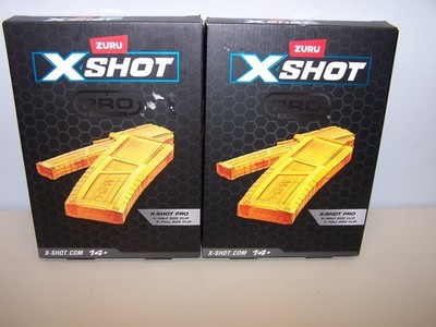 Zuru X-Shot.  X Shot Pro, 1 Half Clip And 1 Full Clip.  Clips Only . Set of 2