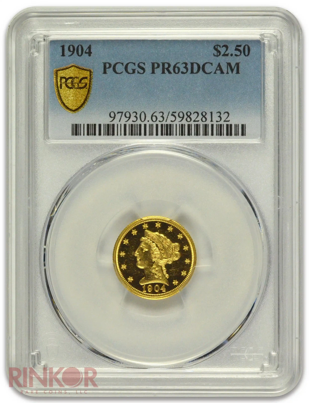 1904 $2.50 Liberty Head PCGS PR 63 DCAM