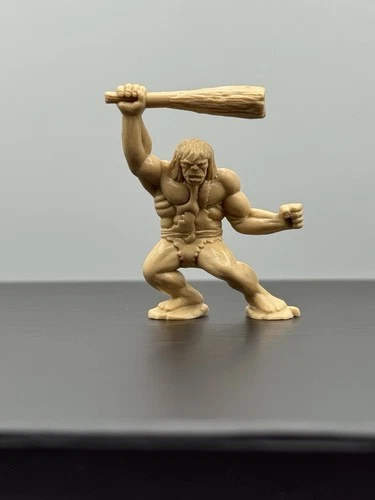 Vintage Marx Prehistoric Caveman Holding a Wooden Club Plastic Play Toy Figure